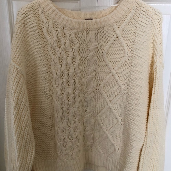 FREE PEOPLE Dream Cable Crew Sweater - Picture 2 of 4